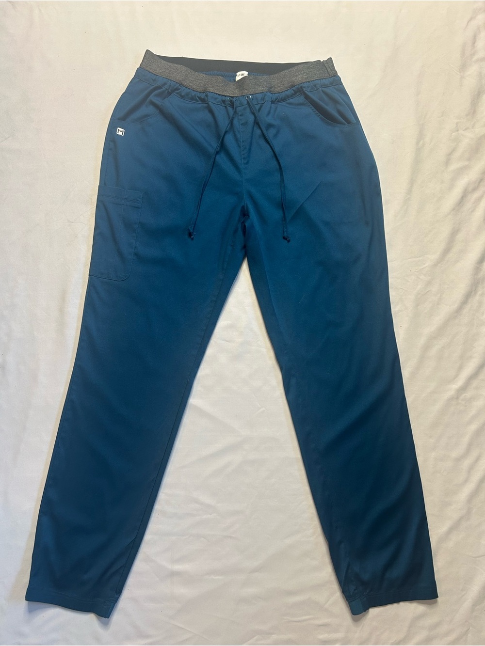Maevn Scrub Pants Unisex Medium Teal Blue Jogger Elastic Waist Healthcare